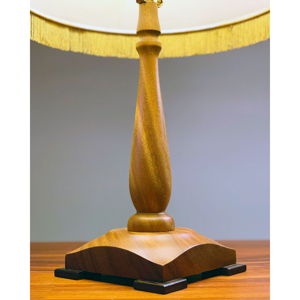 Monkeypod Table Lamp, Square Base