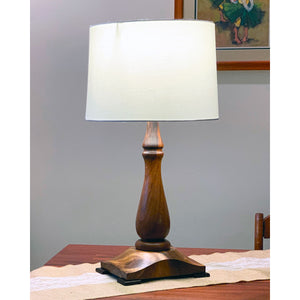 Monkeypod Table Lamp, Rectangular Base